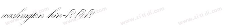 washington thin字体转换